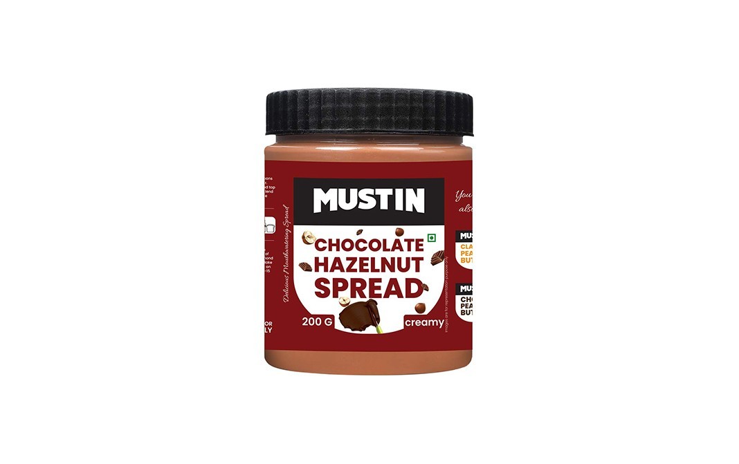 Mustin Chocolate Hazelnut Spread Creamy   Plastic Jar  200 grams